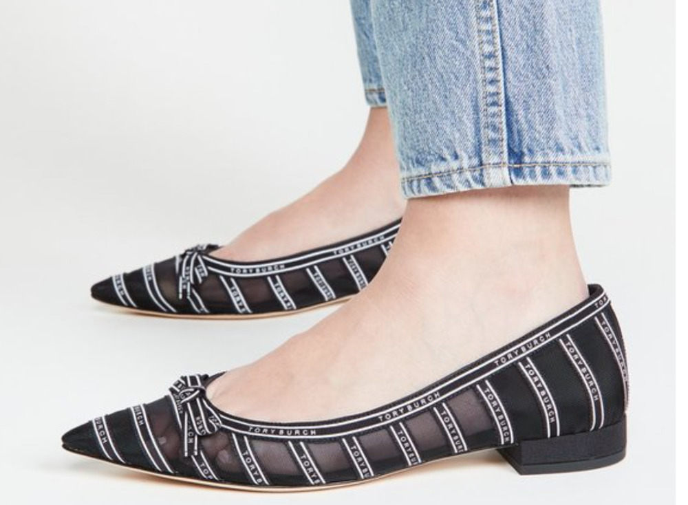 Tory Burch Penelope mesh flat sz 8m (3000
